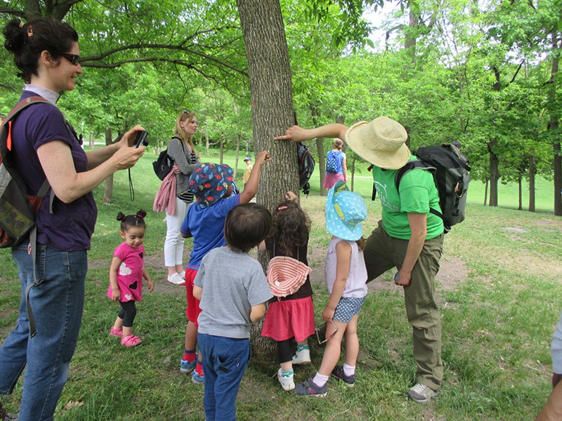 Many children take part in the Forest School on the Mountain with Les amis de la montagne